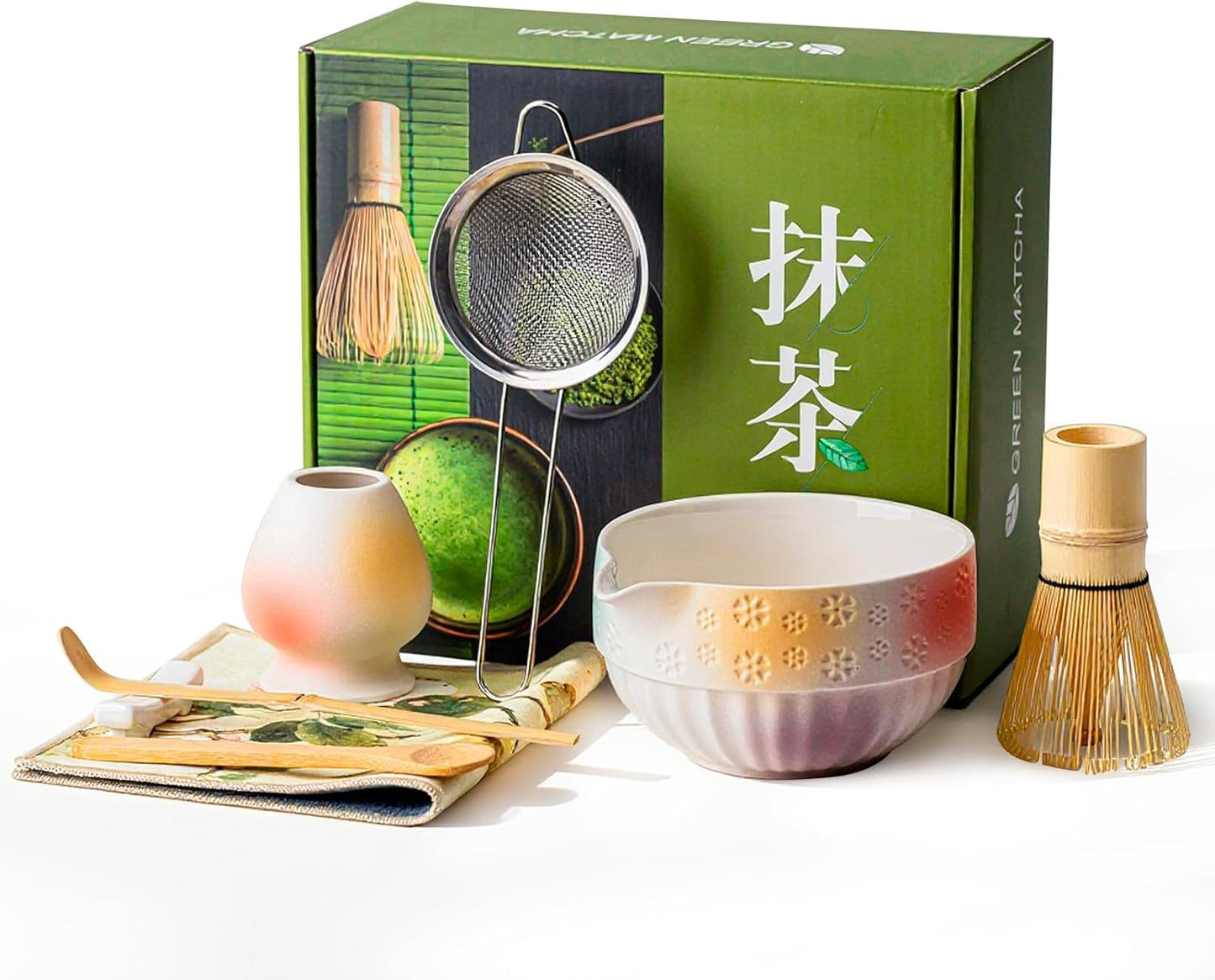 8 Piece Premium Matcha Set – (Bowl, Whisk, Scoop, Sifter & Accessories)