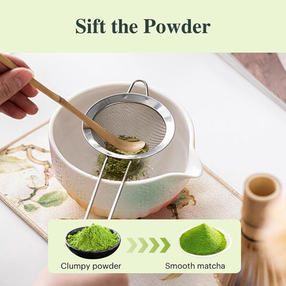 8 Piece Premium Matcha Set – (Bowl, Whisk, Scoop, Sifter & Accessories)