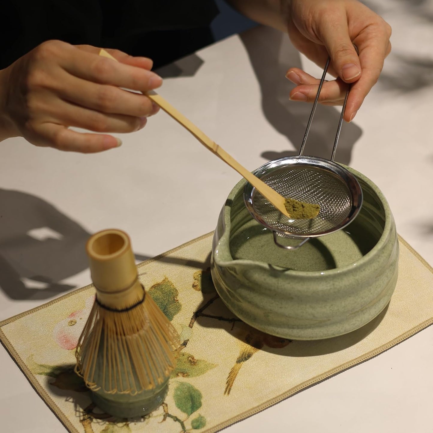 8 Piece Premium Matcha Set – (Traditional Chasen, Chashaku, Bowl, Sifter & Accessories)