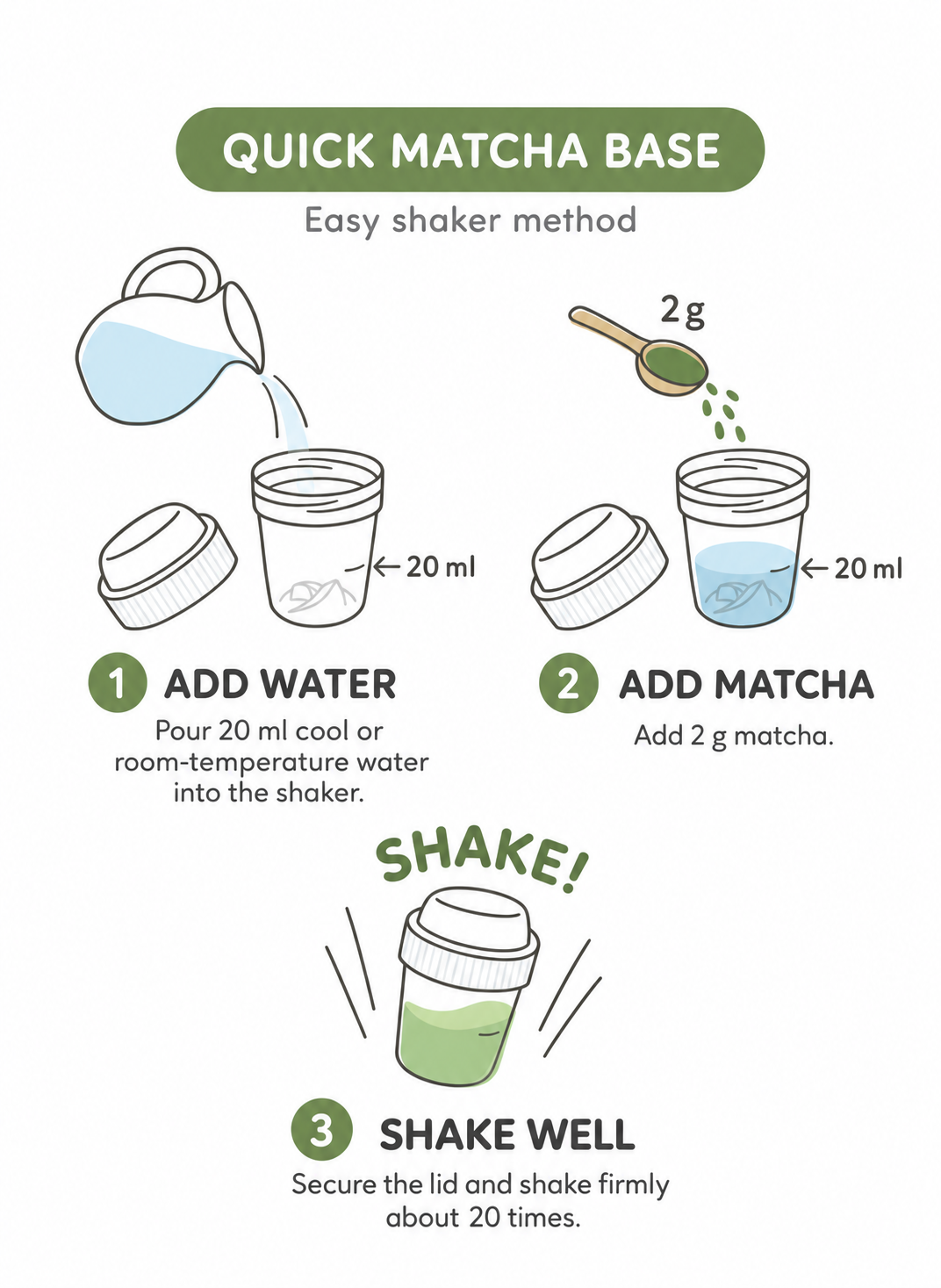 Japanese Mini Matcha Shaker – Whisk-Free Matcha in Seconds