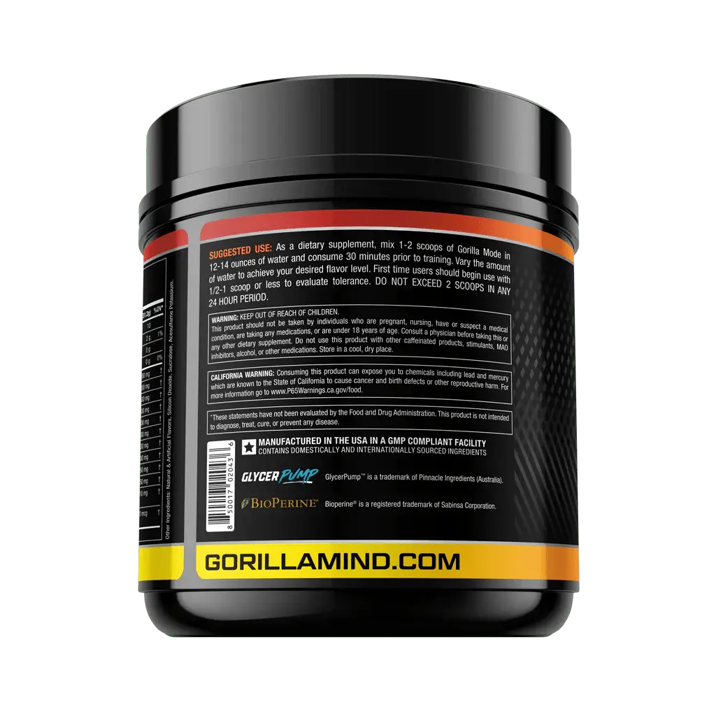 Gorilla Mode Pre - Workout - Maximum Performance & Energy Boost | Gorilla Mind - Serendipity Australia